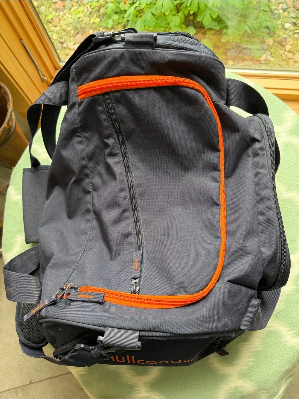 Scullcandy Ink'd Navy and Orange Men's Duffel Bag with Multiple Compartments